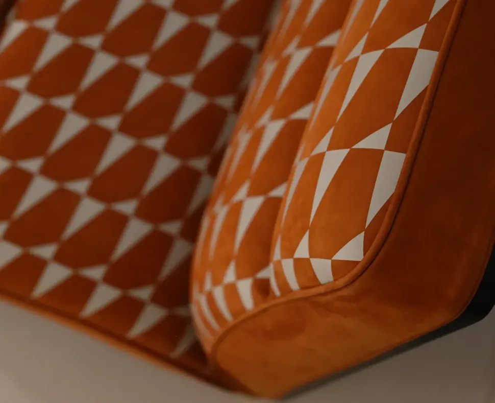 Poltrona con seduta fissa Poltrona greta printed Baxter in Offerta Outlet