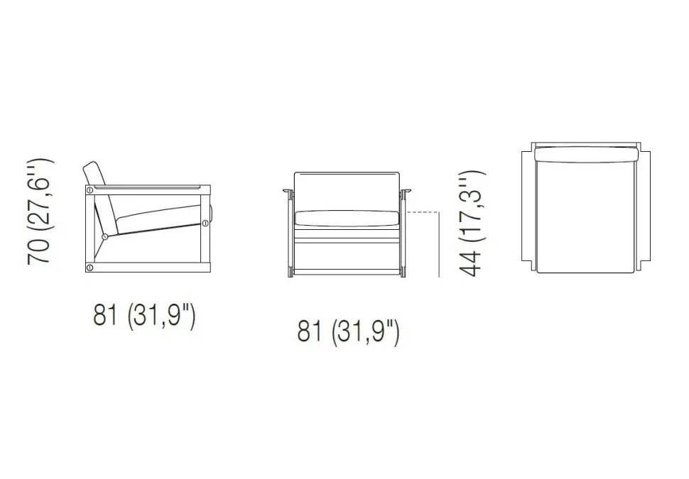 Poltrona Dakar Artigianale in Pelle SCONTATA