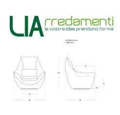 Poltrona in Microfibra Ula Egoitaliano a prezzo scontato