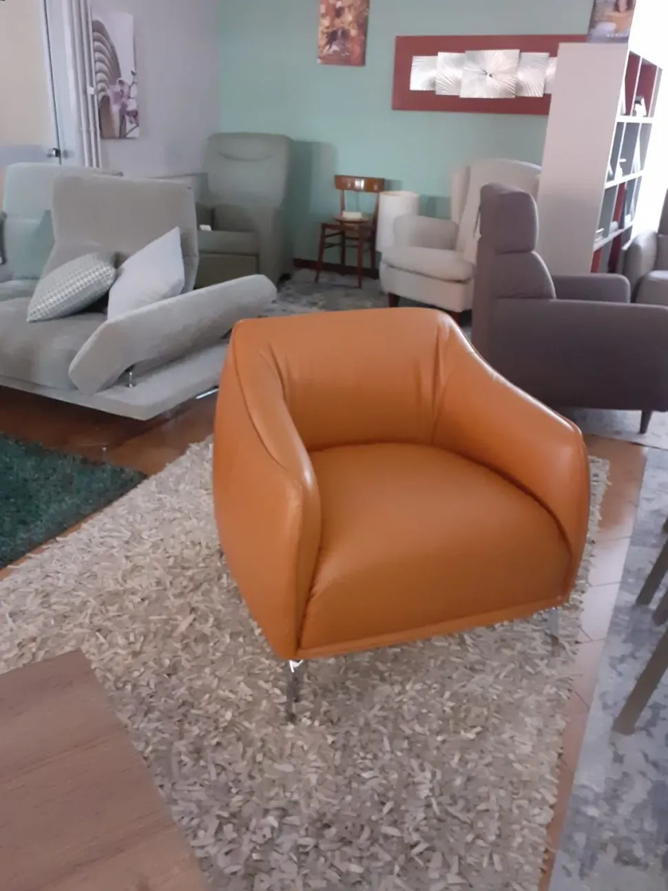 Poltrona in Pelle Sidney Artigianale a prezzo scontato