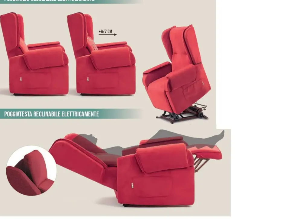 Poltrona Isabel con movimento relax a marchio Benessere relax con uno sconto esclusivo