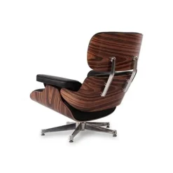 Poltrona relax in Pelle James lounge chair con ottoman A&c in Offerta Outlet