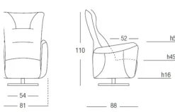 Poltrona relax modello Mira a marchio Egoitaliano in offerta