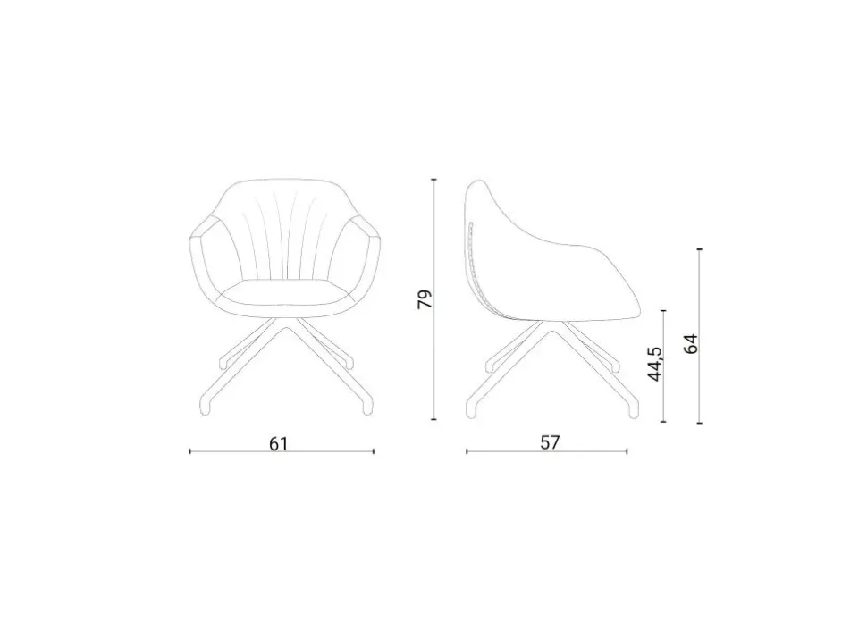 Poltroncina Halia Con seduta fissa a marchio Ozzio in offerta