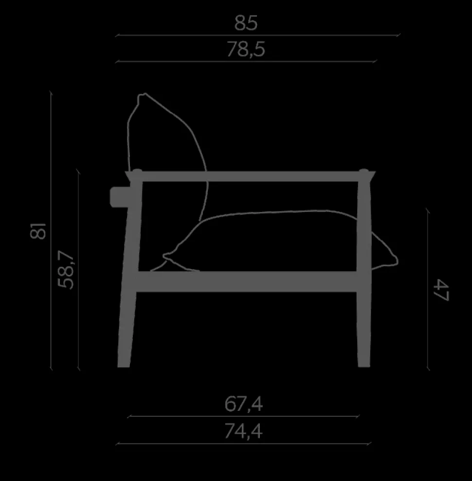 Poltroncina Sergia Con seduta fissa Miniforms in offerta
