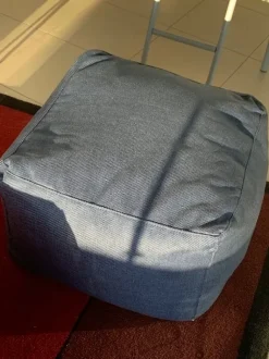 Pouf in Tessuto Sfrido Artigianale