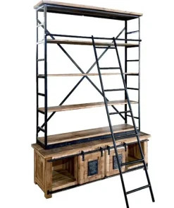 Scopri la Libreria industrial newport con scala etnica a prezzo scontato. Outlet arredamento!
