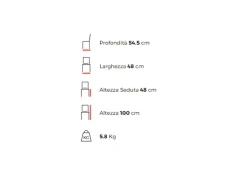 Sedia Bond Zamagna SCONTATA a PREZZI OUTLET