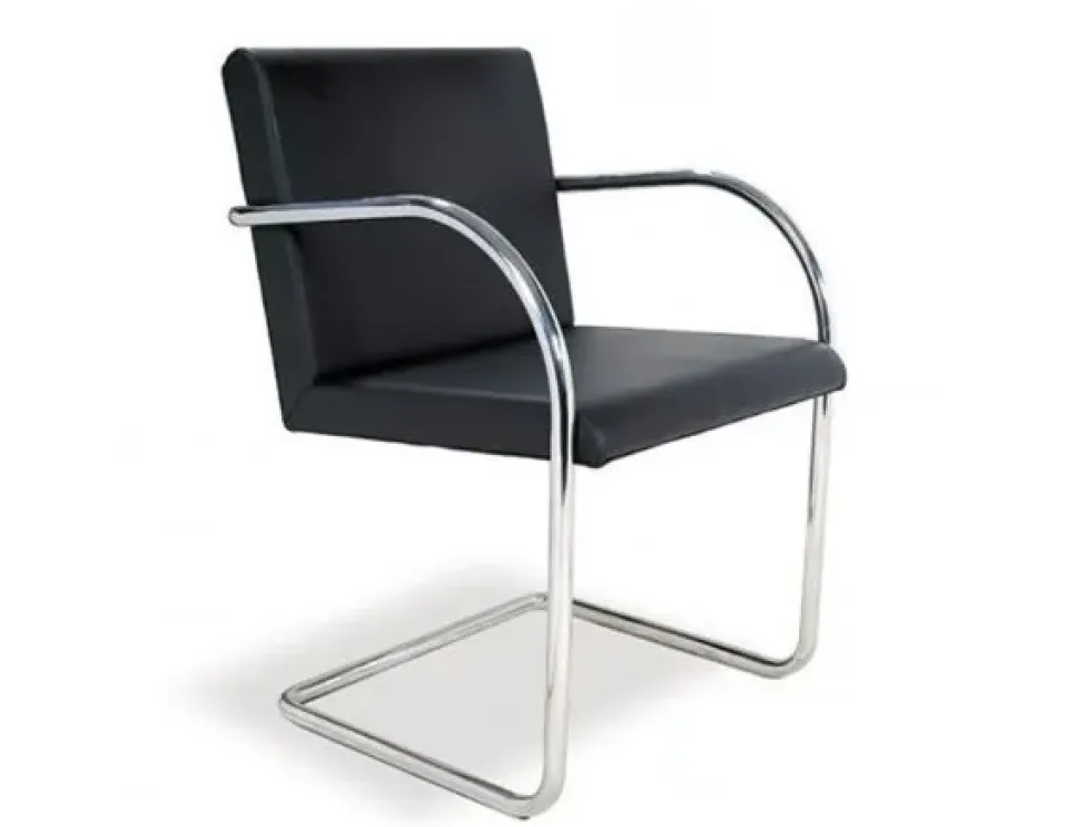 Sedia con braccioli Mies van chair made in italy di Artigianale in Offerta Outlet