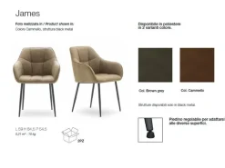 Sedia con braccioli modello Jemes a prezzo riservato