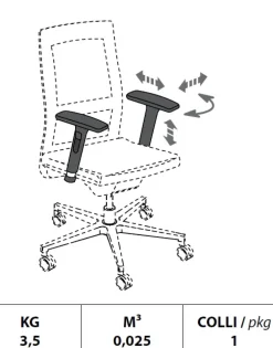 Sedia con schienale alto Hello di Las mobili in Offerta Outlet