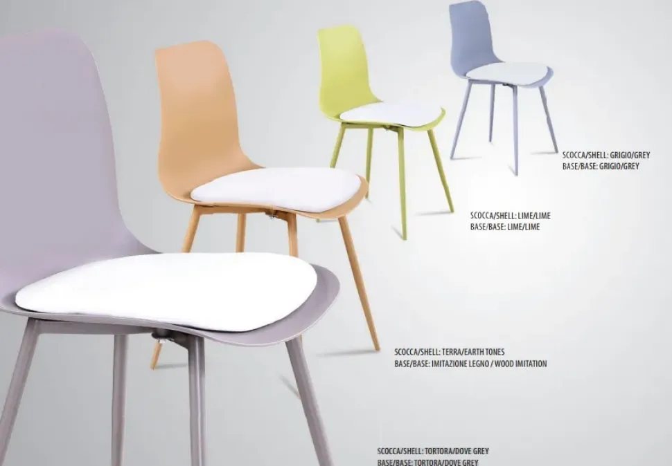 Sedia con schienale medio Betty Gipi a prezzo ribassato