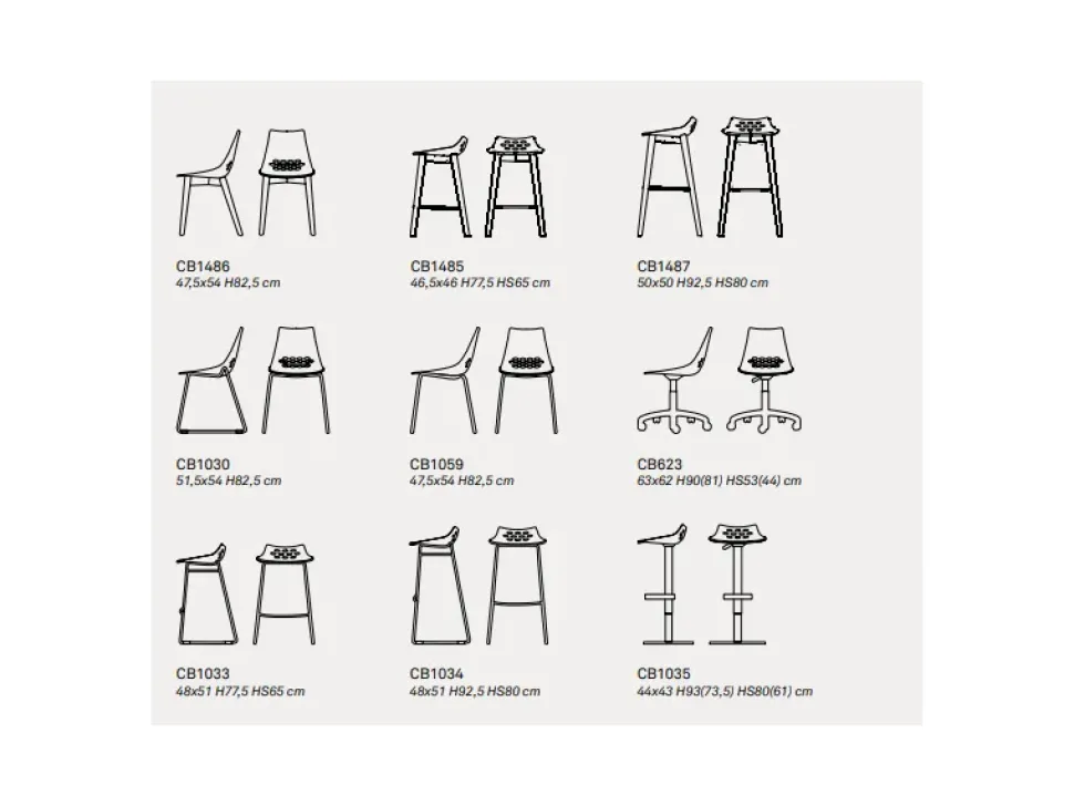 Sedia da cucina Jam Connubia a prezzo Outlet