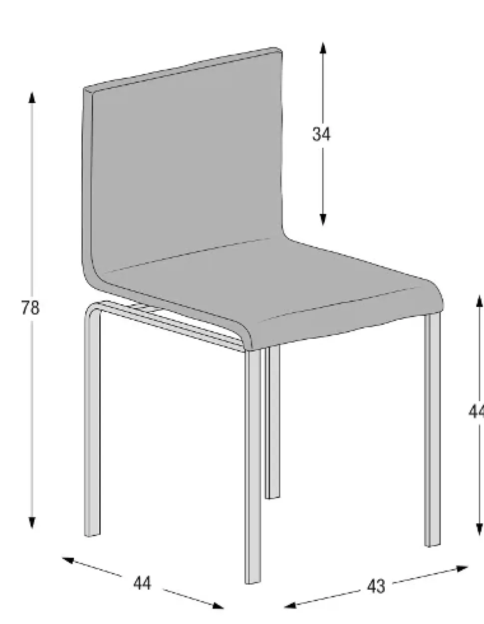 Sedia Dngla chiair lago liscia Lago a prezzo ribassato