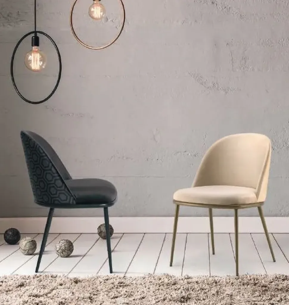 Sedia fissa Sedia imbottita varie colorazioni venice di Md work a prezzo scontato