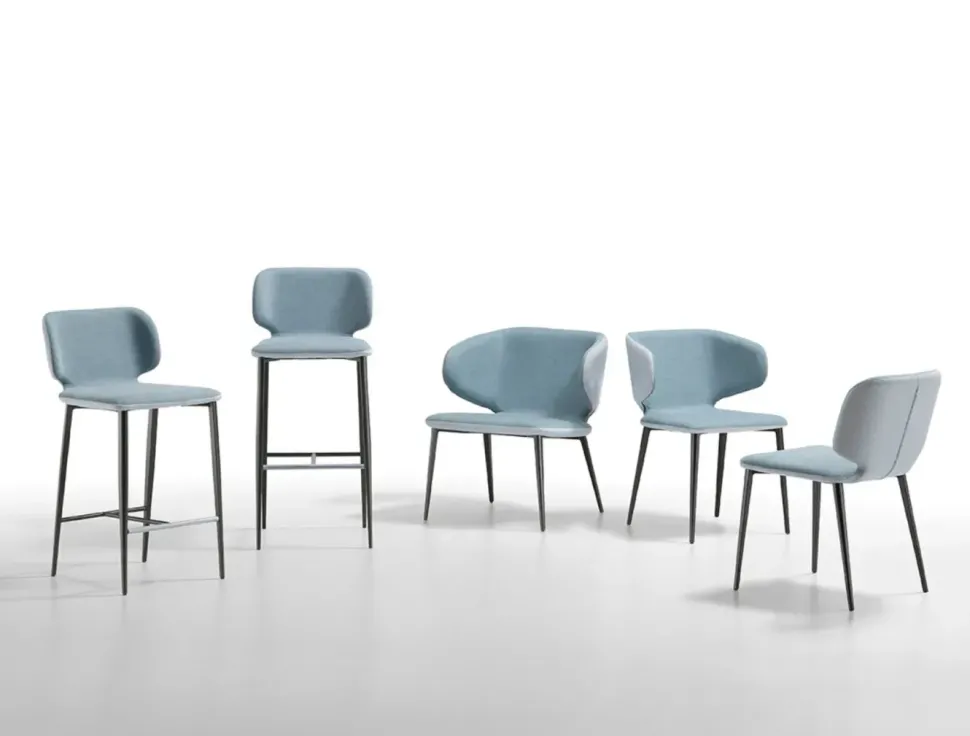 Sedia fissa Wrap di Midj a prezzo Outlet