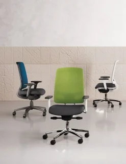 Sedia in ecopelle regolabile in altezza Oscar in Offerta Outlet