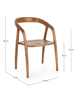 Sedia in legno con braccioli Sedia in legno modello dotty scontata