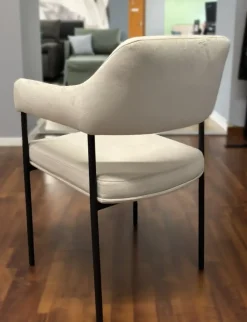 Sedia in metallo con braccioli Elisa in Offerta Outlet