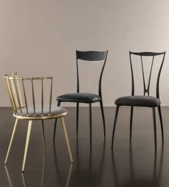 Sedia in metallo modello Vilma di Cantori