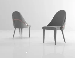 Sedia in tessuto con schienale medio Teknonabuk piu acciaio inox scontata