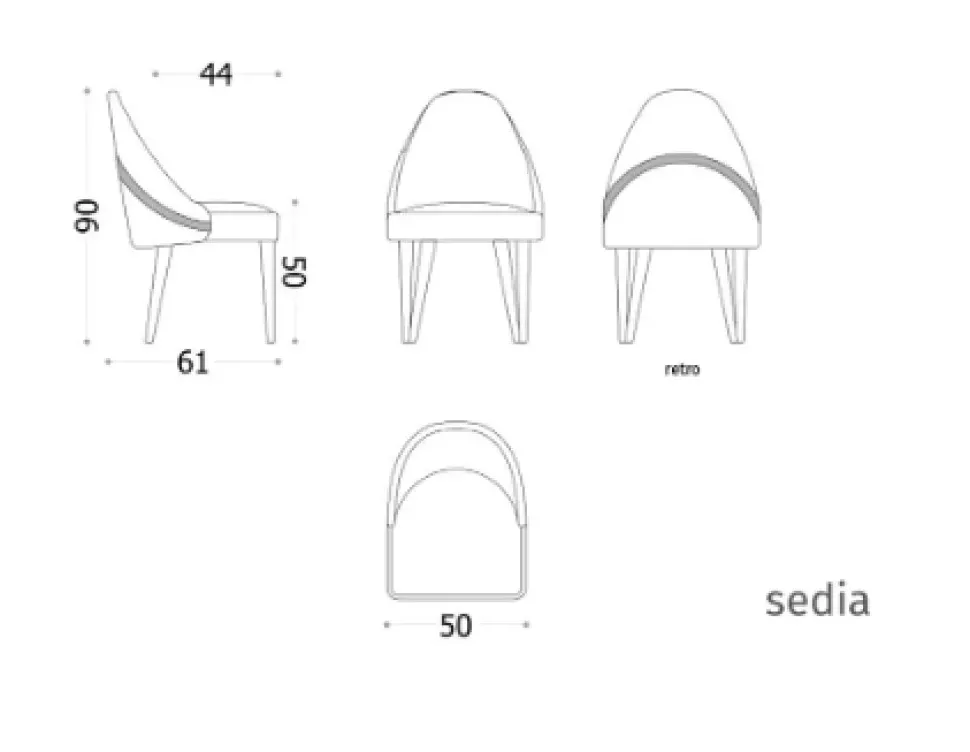 Sedia in tessuto con schienale medio Teknonabuk piu acciaio inox scontata