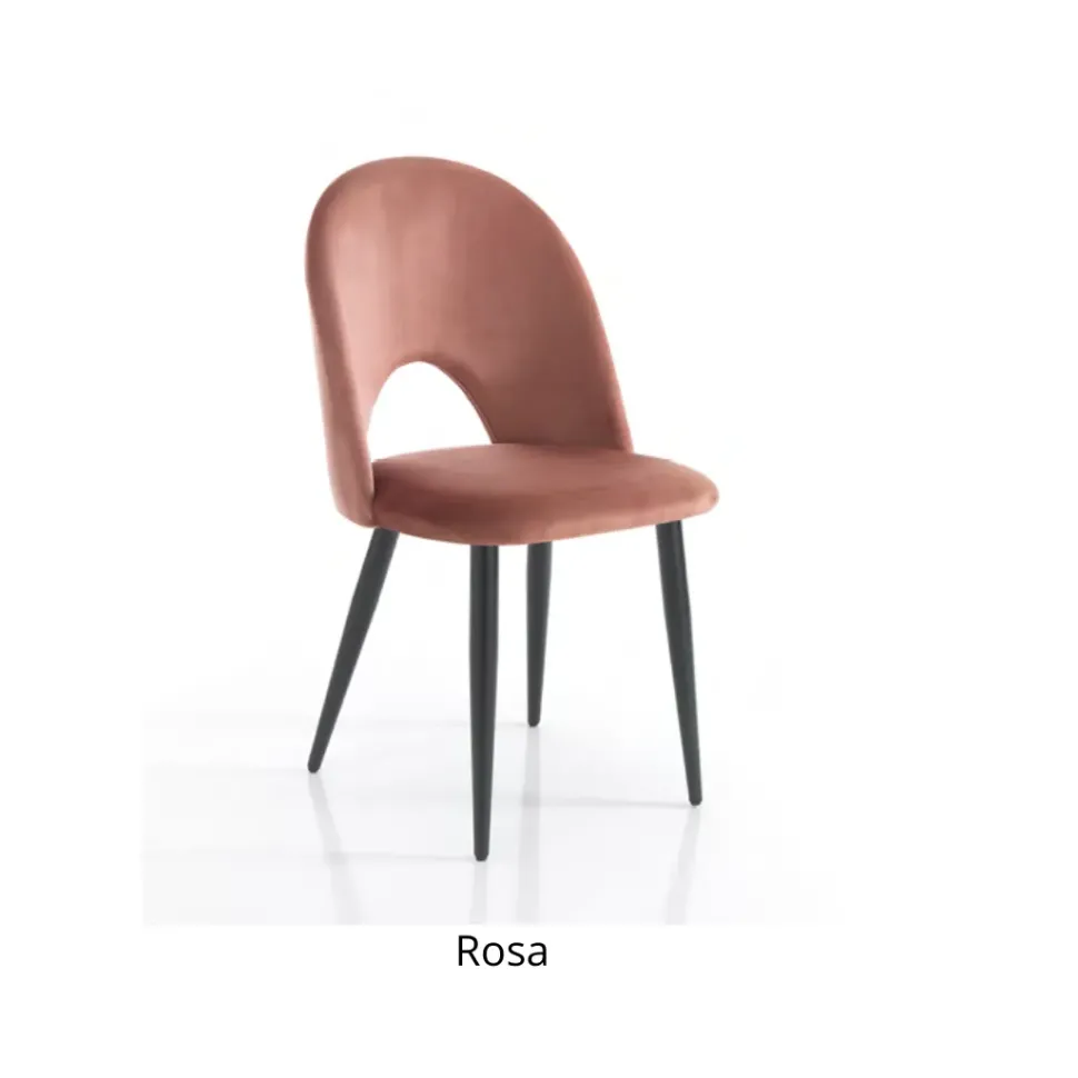 Sedia in tessuto poltroncina Sedia imbottita in velluto modello nail in Offerta Outlet