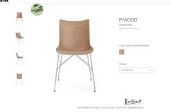 SEDIA Kartell P wood set sedie in legno curvato 3d kartell a PREZZO OUTLET