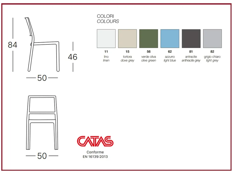Sedia Kate Scab in OFFERTA OUTLET -25%