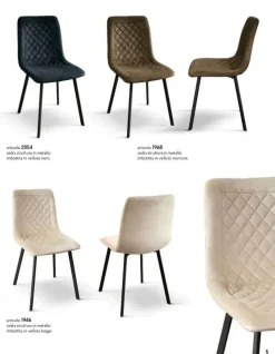 Sedia Lisa da cucina realizzata in tessuto scontata del 50%