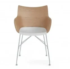 Sedia modello Q/wood con braccioli di Kartell