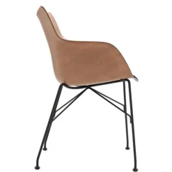 Sedia modello Q/wood con braccioli di Kartell