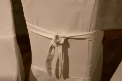 Sedia N. 4 sedie con fiocco sfoderabili Artigianale con un ribasso vantaggioso