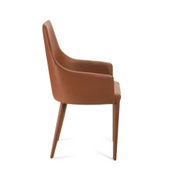 Sedia poltroncina Italia pelle luxury Md work a prezzo Outlet