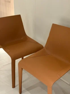 Sedia Seattle da cucina realizzata in cuoio scontata del 43%