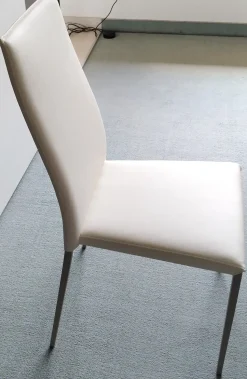 Sedia Sedia tai in ecopelle avorio Bontempi casa con un ribasso vantaggioso