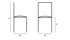 Sedia Sirio b da soggiorno realizzata in ecopelle scontata del 28%