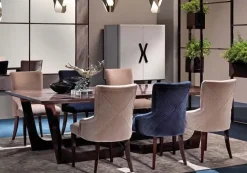 Sedia Velluto e legno lucido Md work con un ribasso vantaggioso