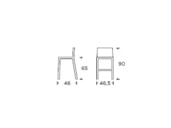 Sgabello con base centrale Milo Friulsedie con forte sconto