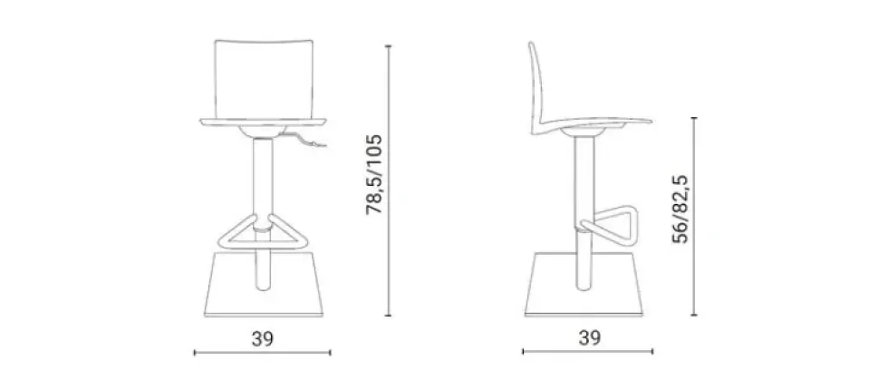 Sgabello Jungle Ozzio con base centrale in offerta
