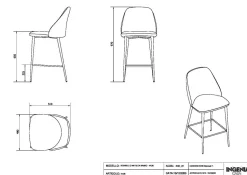 Sgabello Matilda Ingenia: schienale medio, offerta imperdibile!