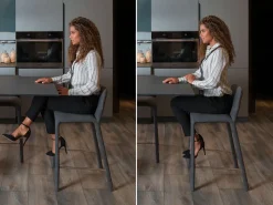 Sgabello Miele outlet Diotti.com con 4 gambe a prezzi scontati