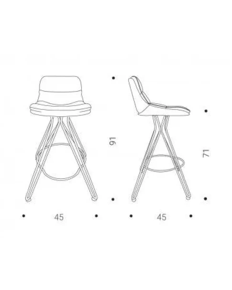 Sgabello Morgan Ozzio con base centrale scontati
