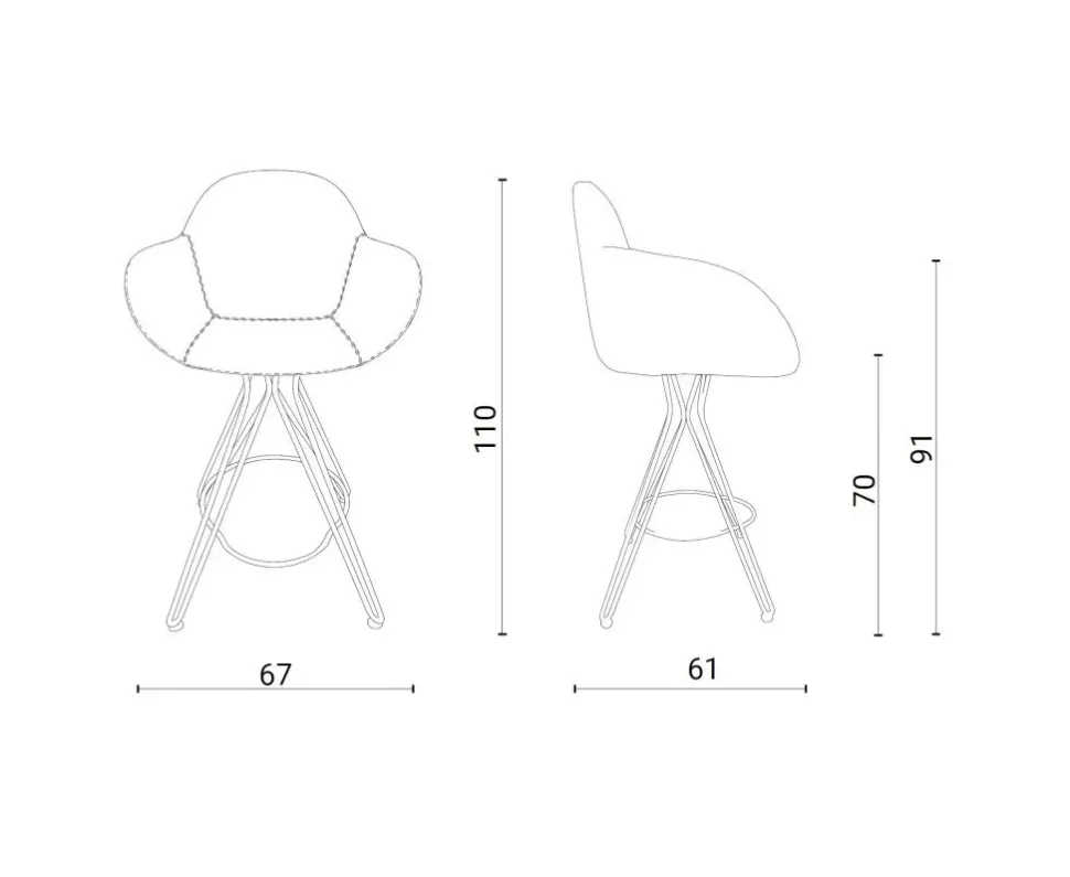 Sgabello poltroncina Hugo Ozzio a prezzo scontato