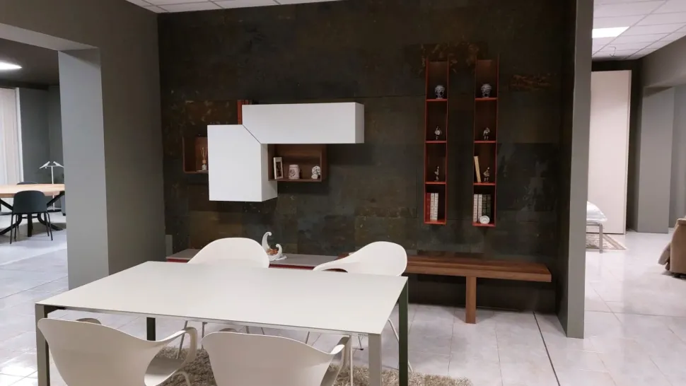 Soggiorno completo Atlante di Tomasella in melamminico a prezzo Outlet