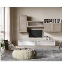 Soggiorno completo Deco' di Gierre mobili in laminato materico a prezzo scontato