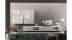 Soggiorno completo Lampo  di Sangiacomo in laccato opaco in Offerta Outlet