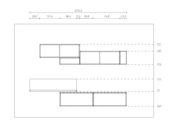 Soggiorno completo Living di Moretti compact camerette in laminato materico a prezzo Outlet