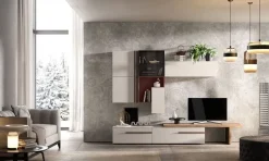 Soggiorno completo modello Mobile-living mod.abaco in promo sconto  del 40% di Gierre mobili a prezzo scontato