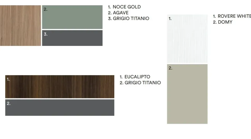 Soggiorno completo modello Soggiono colombini golf in colore rovere e blu opale di Colombini casa a prezzo Outlet